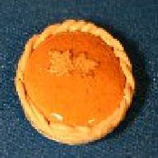 Dollhouse Miniature Pie Pumpkin Decorated